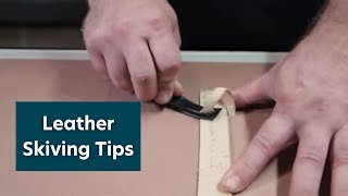 Tips for Skiving Leather [upl. by Cychosz]