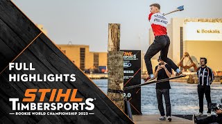 Full highlights  STIHL TIMBERSPORTS® Rookie World Championship 2023 [upl. by Nalym]