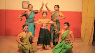 Bomma bomma tha  Bharathanatyam dance by juniors students of Trinethram [upl. by Airdnalahs]