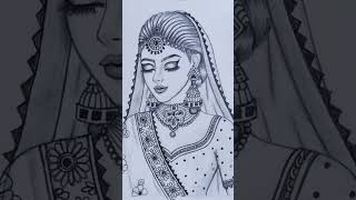 Beautiful Dulhan sketchdrawing shorts [upl. by Eversole]