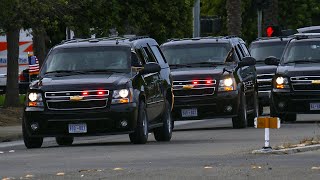 President Obamas motorcade arrives in San Francisco October 21 2010 [upl. by Nilat]