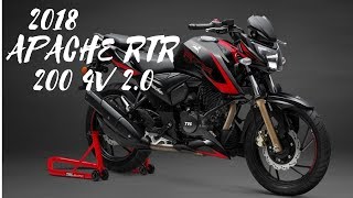 New TVS Apache RTR 200 4v Race Edition2018 features [upl. by Nawk]