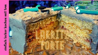 LAKRITZE Torte  Wunsch Rezept  Stephanie DIY [upl. by Ecnerret]