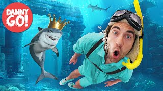 Sharks in the Water 2 Rise of the Shark King 🦈 Floor is Lava Game  Danny Go Songs for Kids [upl. by Ennail]