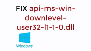 FIX apimswindownleveluser32l110dll Missing in Windows 1087 UPDATED 2019 [upl. by Mieka864]