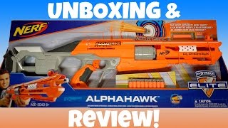 Nerf NStrike Elite Accustrike ALPHAHAWK Unboxing and Review [upl. by Monah]