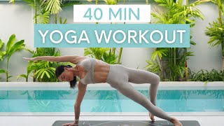 40 MIN YOGA WORKOUT  Full Body Yoga Flow For Strength amp Flexibility [upl. by Lertnom]