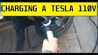 Charging Telsa at 110v  120v [upl. by Anor]