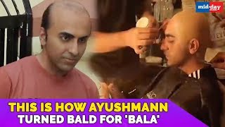 Watch Ayushmann Khurrana transform into a balding man for Bala [upl. by Nilhtac]