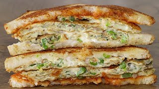 Bread Omelette Sandwich  Very Easy amp Healthy Recipe  Homemade Omelette Sandwich  Kanaks Kitchen [upl. by Elorak]