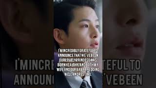 quotSong Joong Ki amp Wife Welcome Another Beautiful Baby 💕  Vincenzo Stars Message to Fansquot vincenzo [upl. by Enidlareg]