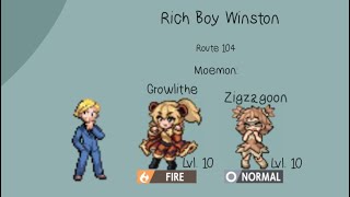 Moemon Star Emerald  Route 104 Rich Boy Winston [upl. by Ahsitel]