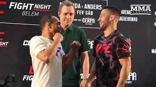 UFC Belem John Dodson vs Pedro Munhoz Media Day Staredown  MMA Fighting [upl. by Jarrad]