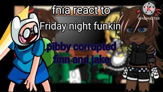 【my au】fnia react to fnf “pibby corrupted finn and jake“12 [upl. by Yleme]