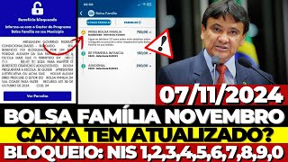 BOLSA FAMÍLIA BLOQUEADOCANCELADO no APP CAIXA TEM NÃO ABRE  NOVA MENSAGEM – QUEM RECEBE NOVEMBRO [upl. by Blum]