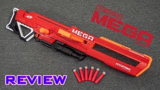 REVIEW Nerf Accustrike MEGA Thunderhawk  Collapsible Barrel [upl. by Yelrehs]