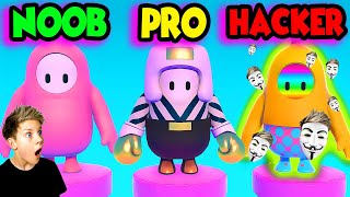 NOOB vs PRO vs HACKER in FALL GUYS Prezley [upl. by Nnaecyoj]