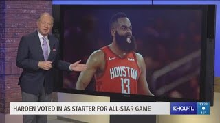 Harden voted in as starter at NBA AllStar game [upl. by Hoshi]