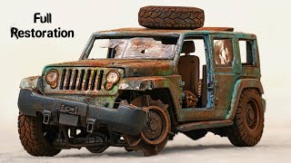 Abandoned Jeep 4x4 Model Car Full Restoration [upl. by Aissela]