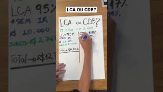 LCA OU CDB investir bolsadevalores [upl. by Noskcire5]