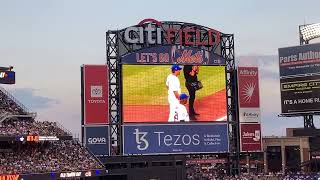 NY Mets Old Timers Day Ceremonial First Pitch Mike Piazza Cleon Jones Jay Hook amp Willie Mays’ son [upl. by Notnad]