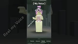 Voice Reveal  My Voice Real 😊 roblox fyppppppppシ゚ [upl. by Weidner262]