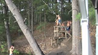 rope swingin on the river Secord Lake Michigan [upl. by Hogue]