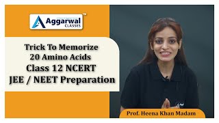 Memorize 20 Amino Acids With Ease  NCERT Class 12  JEE  NEET Preparation [upl. by Asyl]