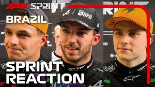 Drivers React After Sprint  2024 Sao Paulo Grand Prix [upl. by Fianna519]