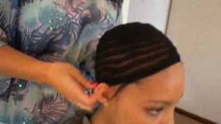 How to Sew in Celebrity Cap Weave  Live Demo Step by step [upl. by Evars]