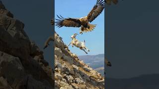 The Mountain King Goat Eagles Hunt shorts eagle nature tranding animals viralvideo ytshorts [upl. by Kovar]