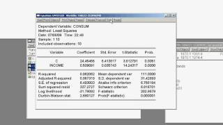 Eviews Heteroscedasticity autocorrelation normality 1 [upl. by Ivette]