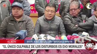 MARCELO MAYTA “EL ÚNICO CULPABLE DE LOS DISTURBIOS SOCIALES ES EVO MORALES” [upl. by Haiacim901]