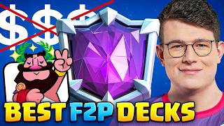 TOP 5 F2P BEST DECKS to EASILY GET ULTIMATE CHAMPION in Clash Royale 🏆 [upl. by Nairb]