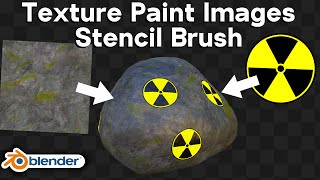 Texture Paint with Images  Stencil Brush Blender Tutorial [upl. by Niggem]