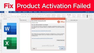 Activate Failed in Microsoft Office Word Excel Powerpoint [upl. by Mauri]