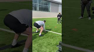 FlipSled Oline quotStar Drillquot for improving run blocking footwork [upl. by Nyliac]