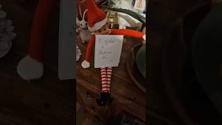 Day 3 Elf on the Shelf elf elfontheshelfideas Christmas stickman shorts [upl. by Brindle]