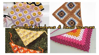 Cute crochet bandanas amp head scarves ideas Pinterest inspired 💮DIY subscribe crochet [upl. by Asher]