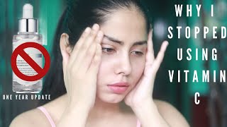 WHY I STOPPED USING VITAMIN C SERUM ONE YEAR UPDATE [upl. by Adrell932]