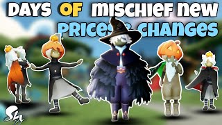 Days Of Mischief New Prices And Changes  Sky Cotl  skycotl [upl. by Tselec508]