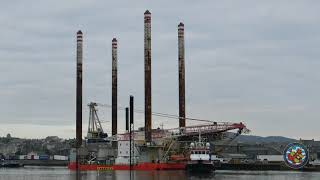 Platform SeaFox 7 Berthing Holyhead Port [upl. by Eemaj]