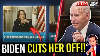 Biden CUTS OFF Kamala Harris During LIVE Meeting as Internal Feud INTENSIFIES [upl. by Odragde]