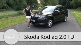 2017 Skoda KODIAQ 20 TDI 4x4 DSG 190 PS Fahrbericht  Kodiaq 7Sitzer im Detail  Autophorie [upl. by Delastre]