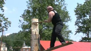 Webster County Woodchopping Festival Arden Cogar Jr Champs Springboard [upl. by Asuncion]