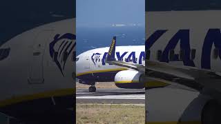 Ryanair 737 Departing Lanzarote Airport [upl. by Rory]