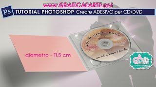 creare ADESIVO PERSONALIZZATO per CD  DVD  Tut Photoshop 122 [upl. by Gridley]