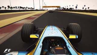 F1 2004 Alonso vs Webber Bahrain GP Onboard  Assetto Corsa [upl. by Tebazile]