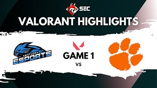 Kentucky vs Clemson  Collegiate Valorant Highlights  SEC Game 1 [upl. by Rosalyn467]