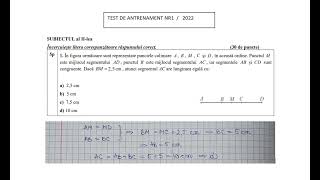 În figura următoare sunt reprezentate punctele coliniare A  B  M  Cși D în această ordine [upl. by Ecirtnas628]